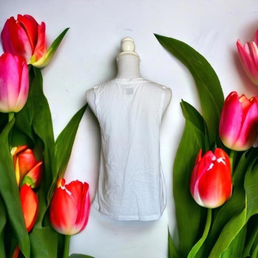 FILA women’s shirt size L. White multicolored. New with tags. Tank top. Bright - Picture 3 of 3
